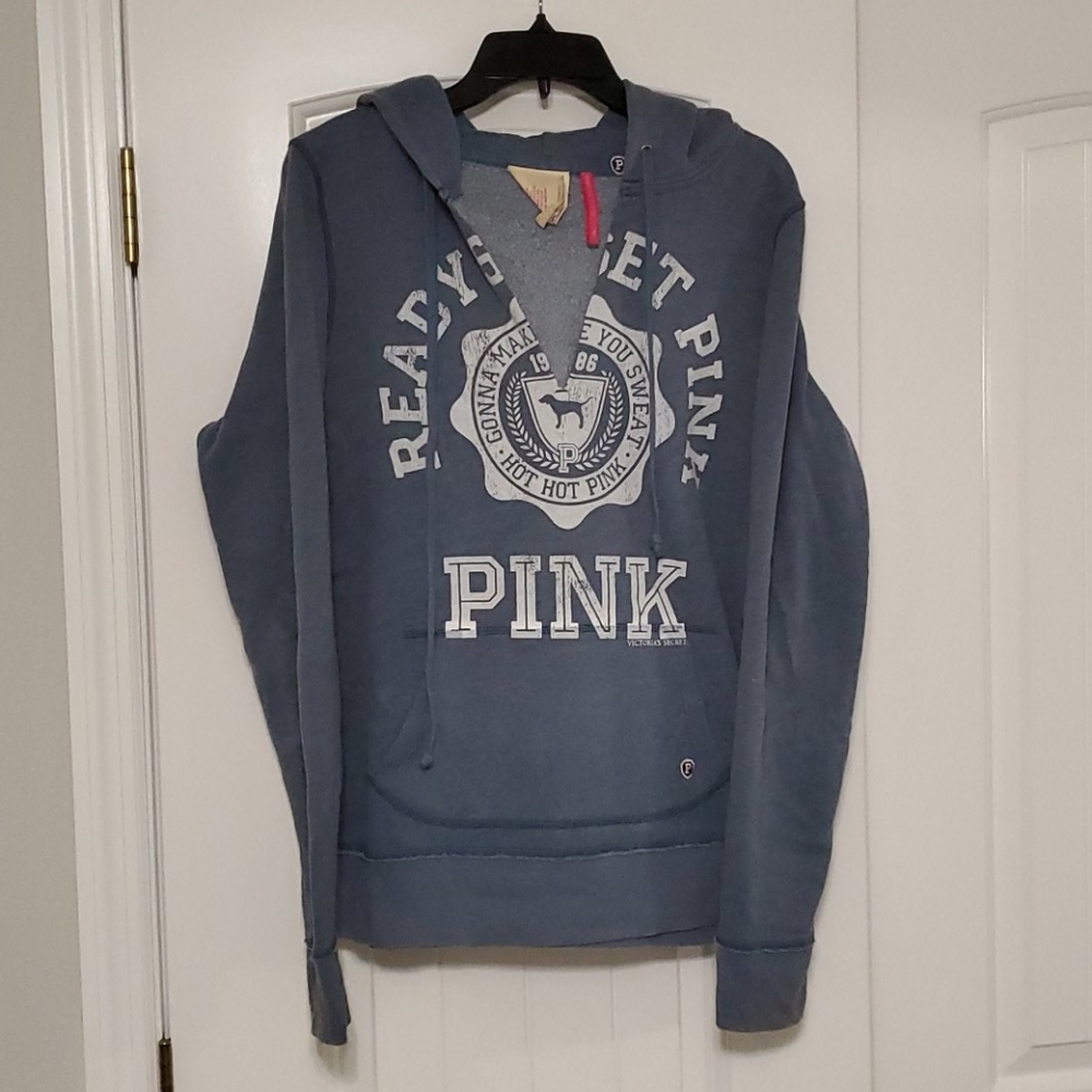 Victorias Secret PINK hoodie split neck L